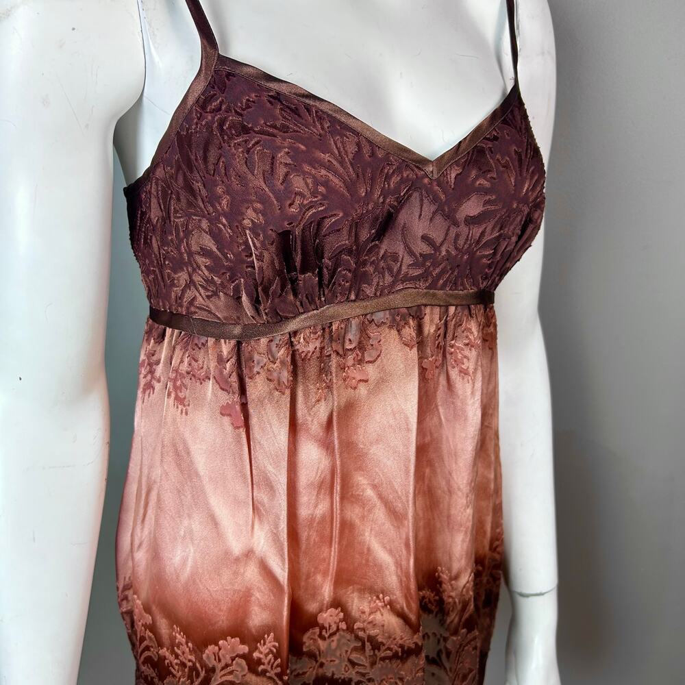 Y2k babydoll camisole small burnout velvet‎ fairy grunge vixen pink strappy - Picture 2 of 13